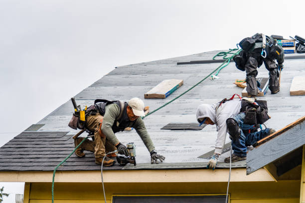 Professional Gutter Installation technician working in Beaumont, CA